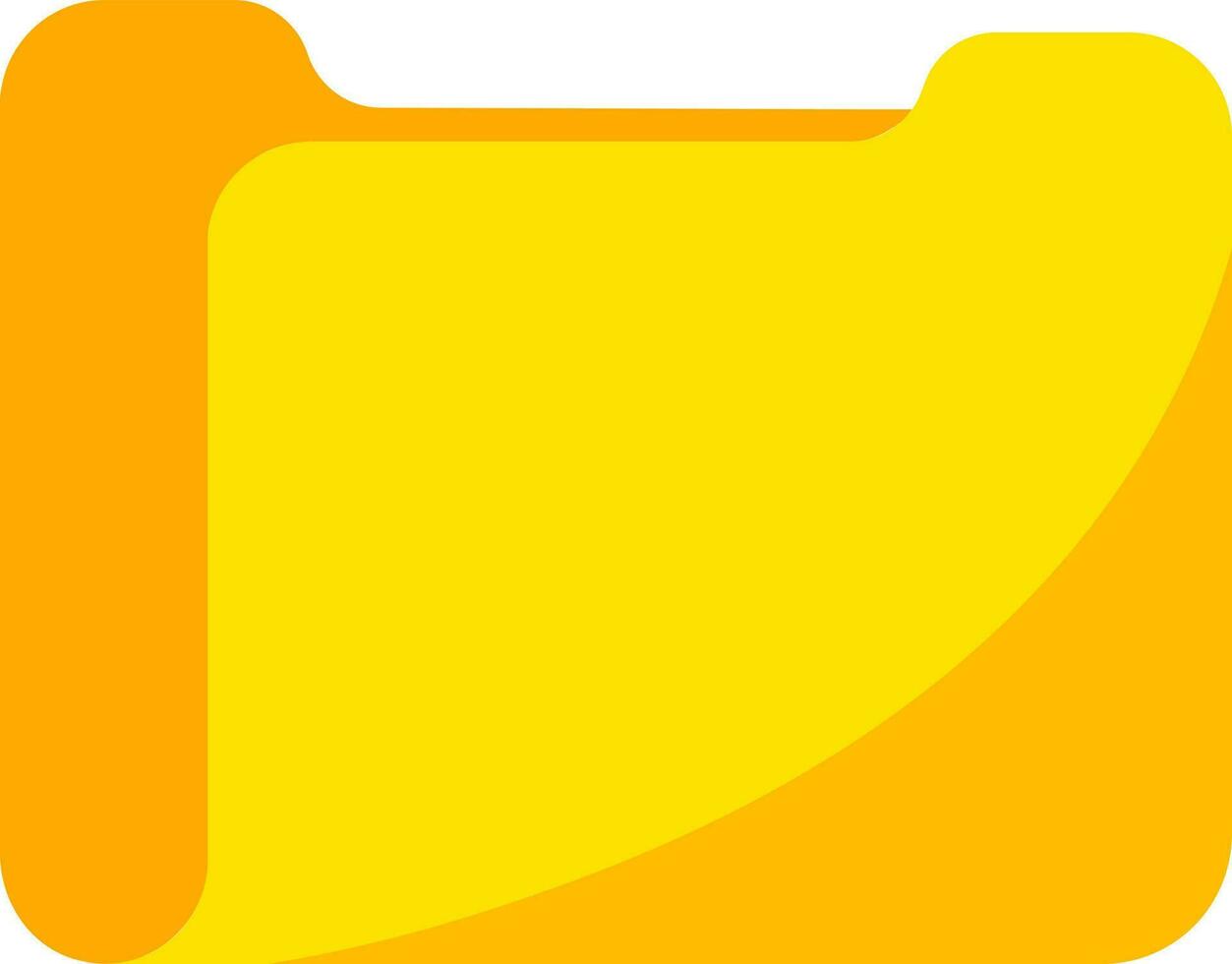 Illustration of folder icon in yellow color. vector