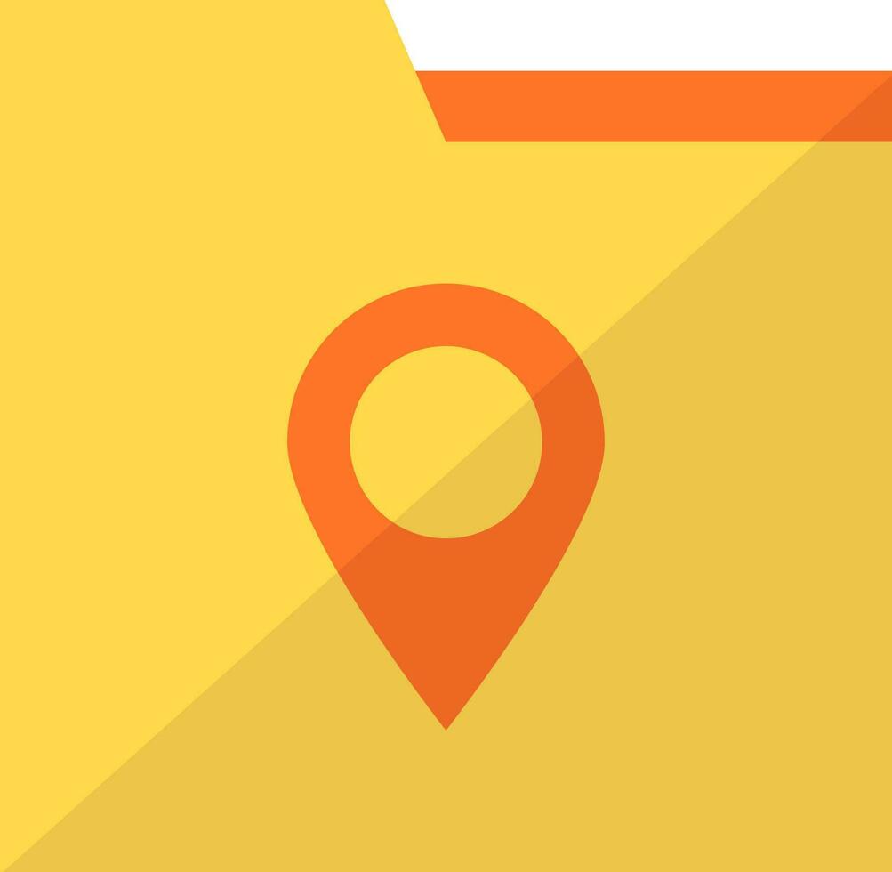 Vector illustration of location folder icon.