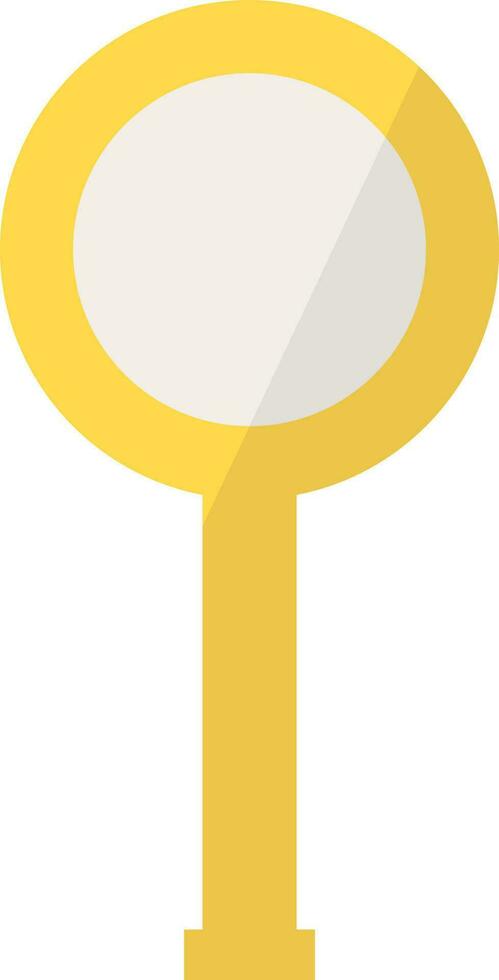 Search or magnifying glass icon in yellow color. vector