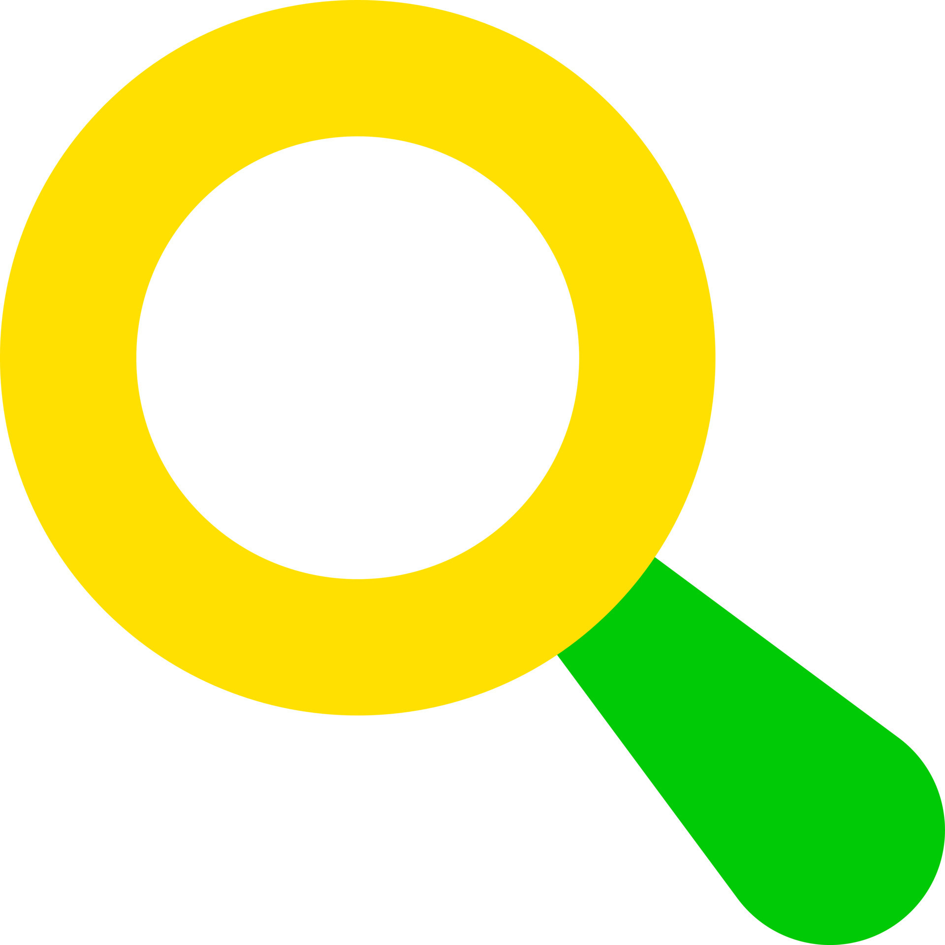 Search or magnifying glass icon in green and yellow color. 24282315