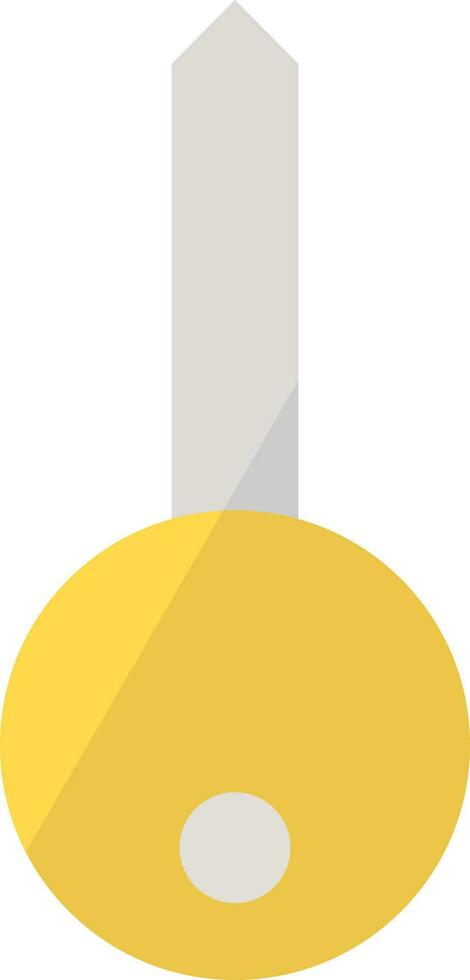 Illustration of key icon in yellow color. vector