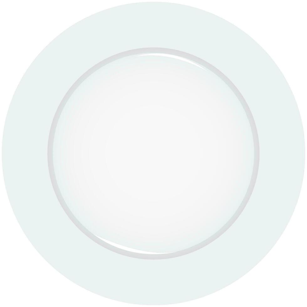 Illustration of a plate in white color. vector
