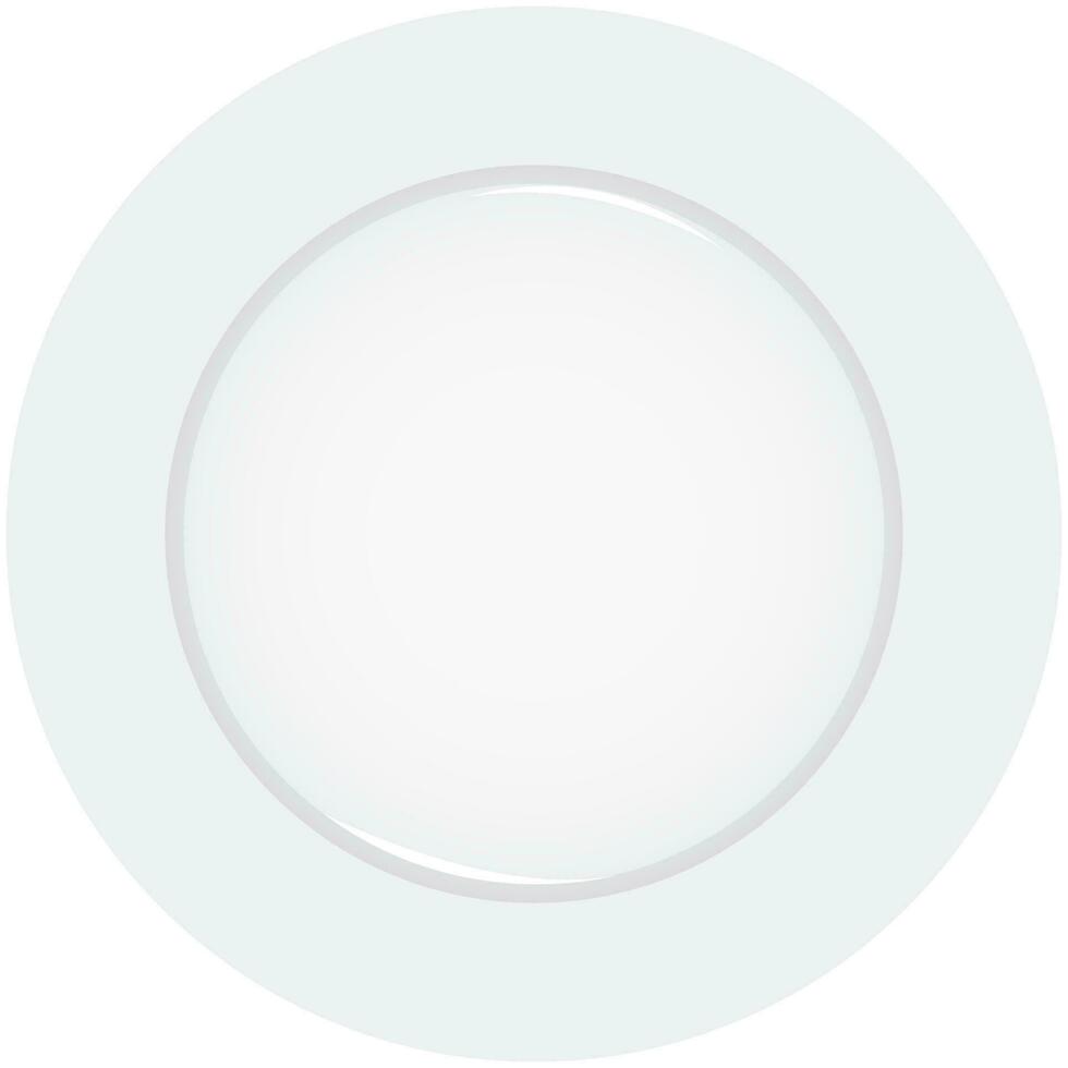 ilustración de un plato en blanco color. vector