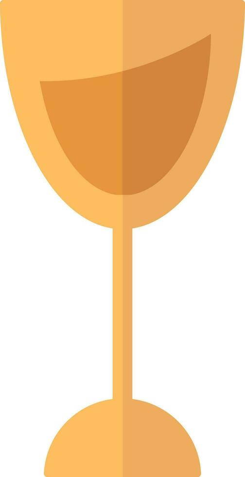 Drink glass icon in brown color. vector