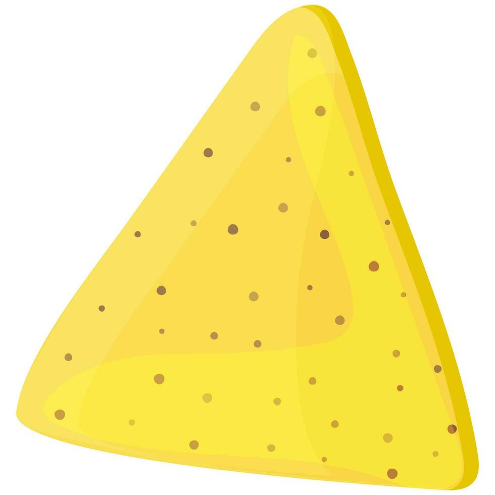 Illustration of a yellow nacho. vector