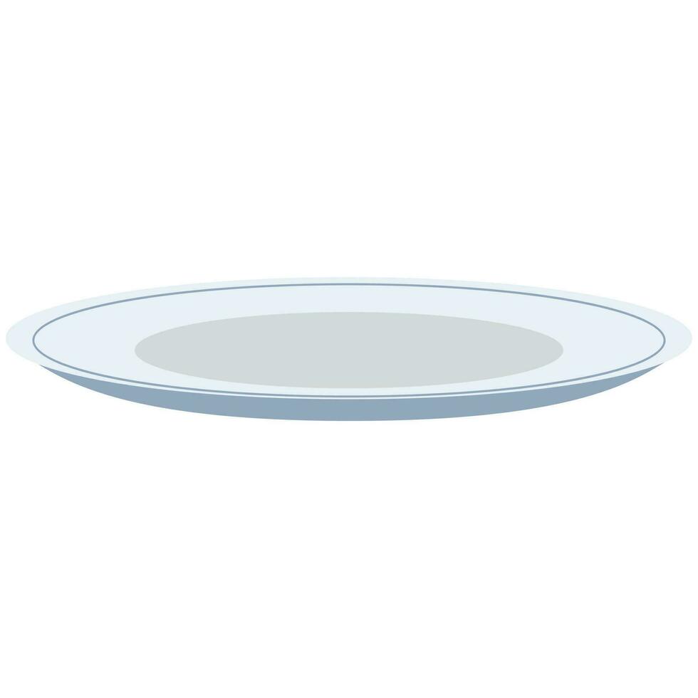 Illustration of a blank plate in grey color. vector