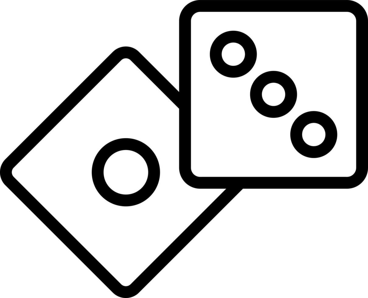 Illustration of two dice icon. vector