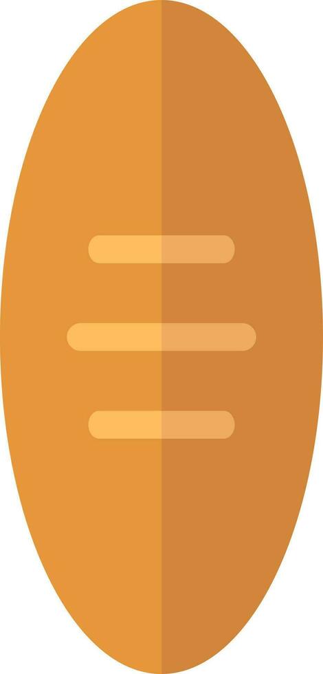 Baguette or bread icon in brown color. vector