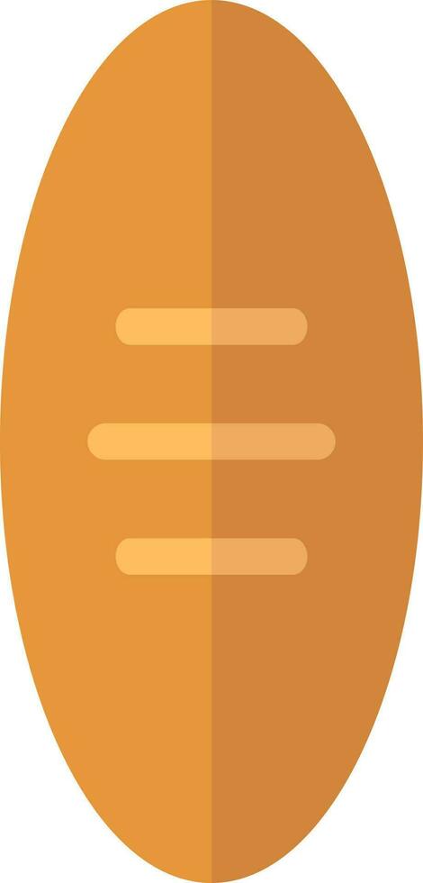 Baguette or bread icon in brown color. vector