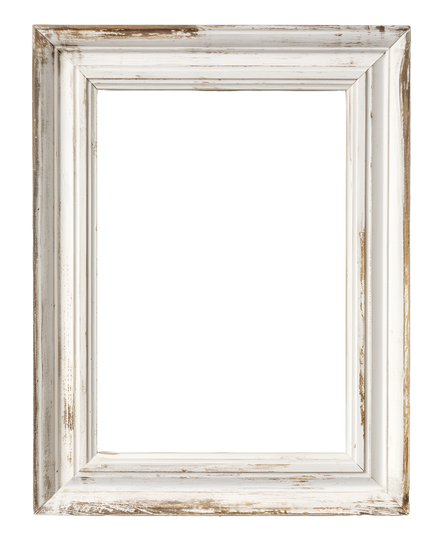 White Distressed Wood Frame Realistic Clipart 24282440 PNG