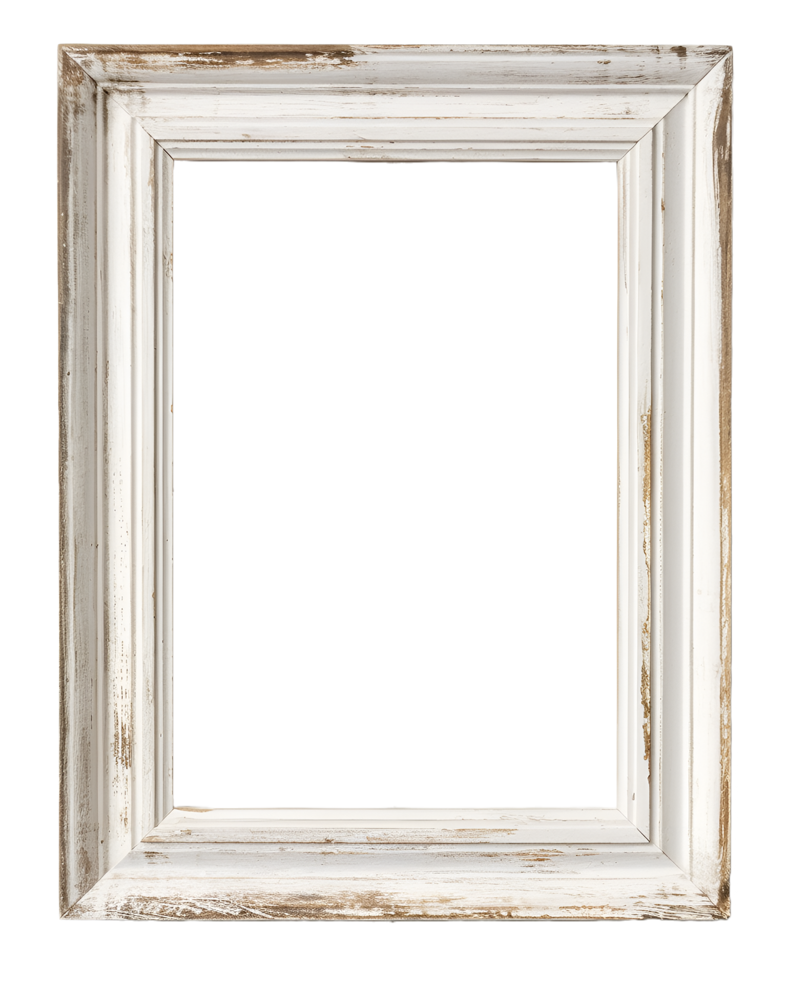 White Distressed Wood Frame Realistic Clipart 24282440 PNG