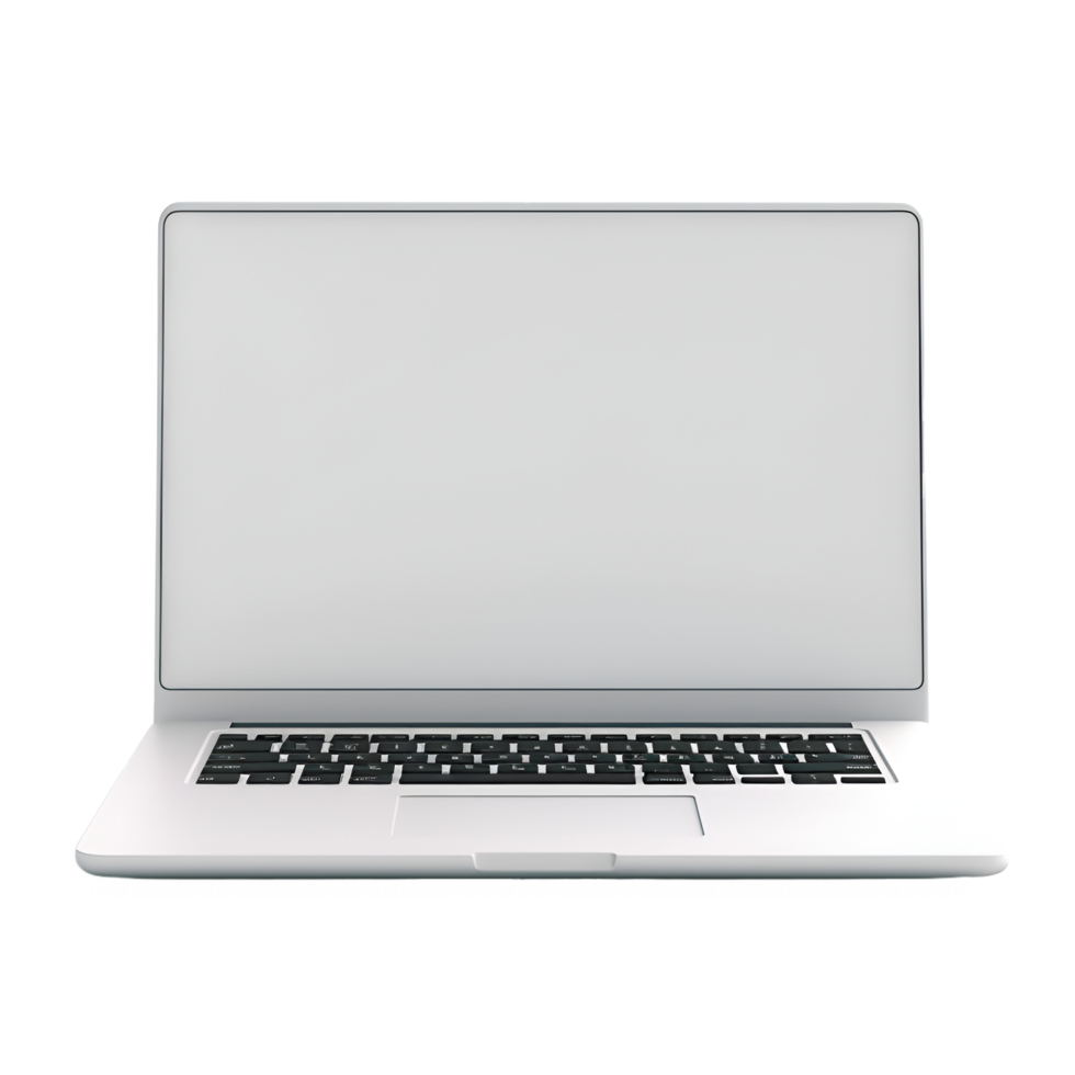 vuoto schermo il computer portatile clipart ai generato png