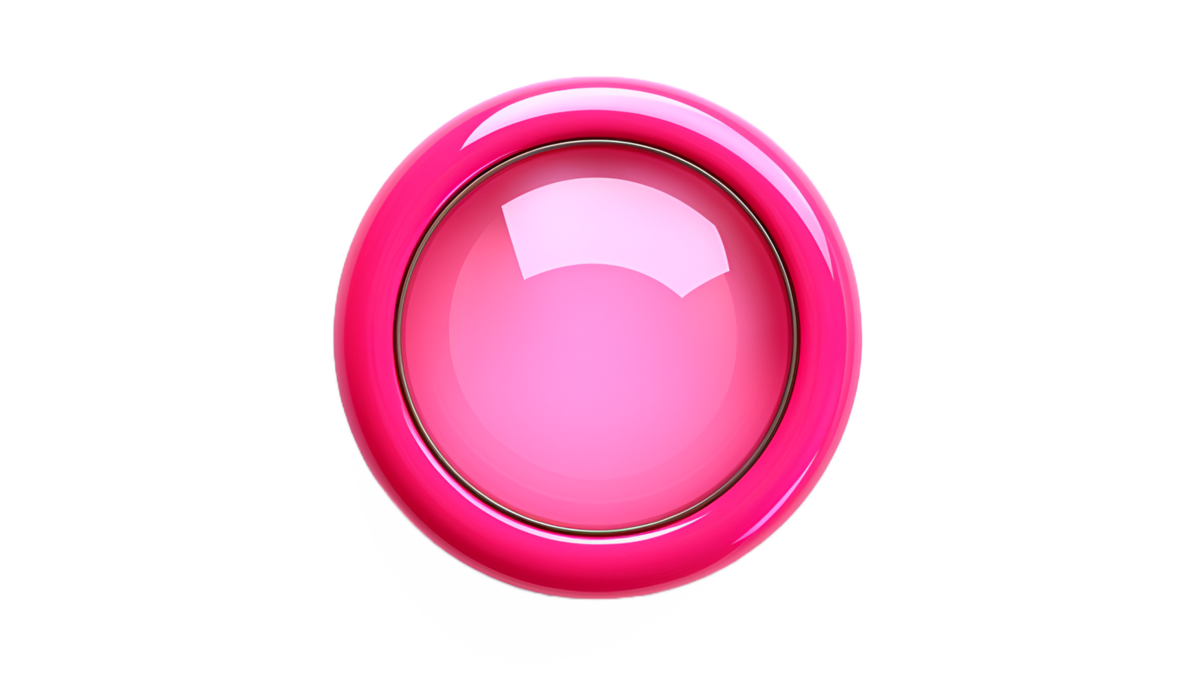 rosado botón icono pegatina clipart ai generado png
