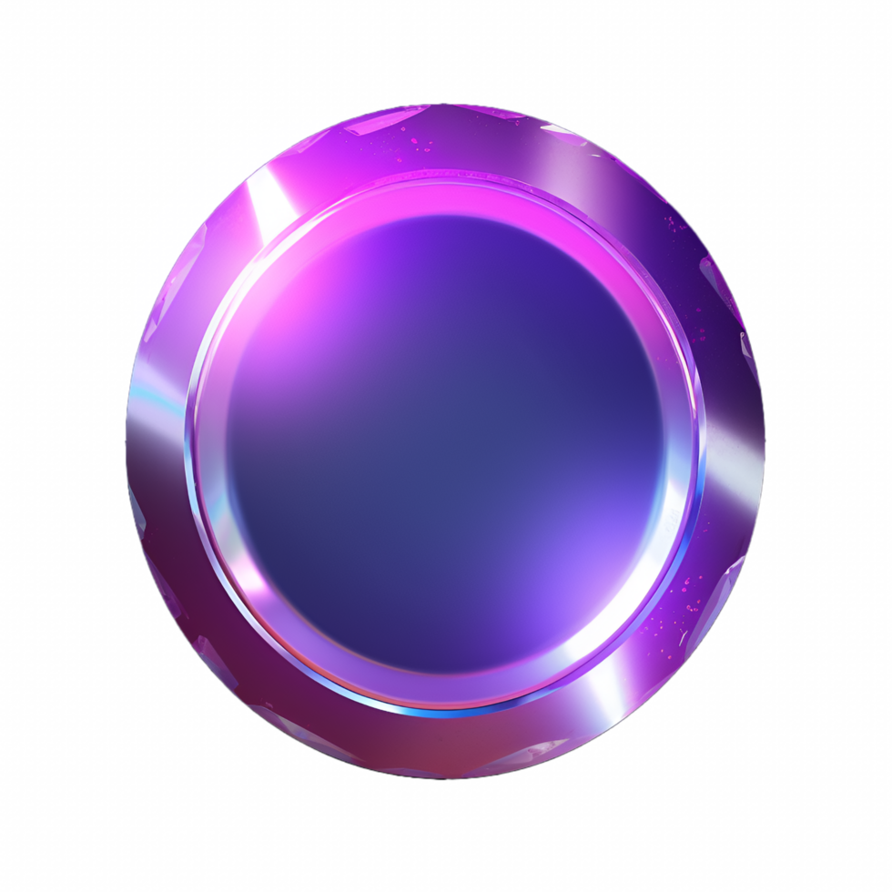 Purple Metallic Button Sticker Clipart png