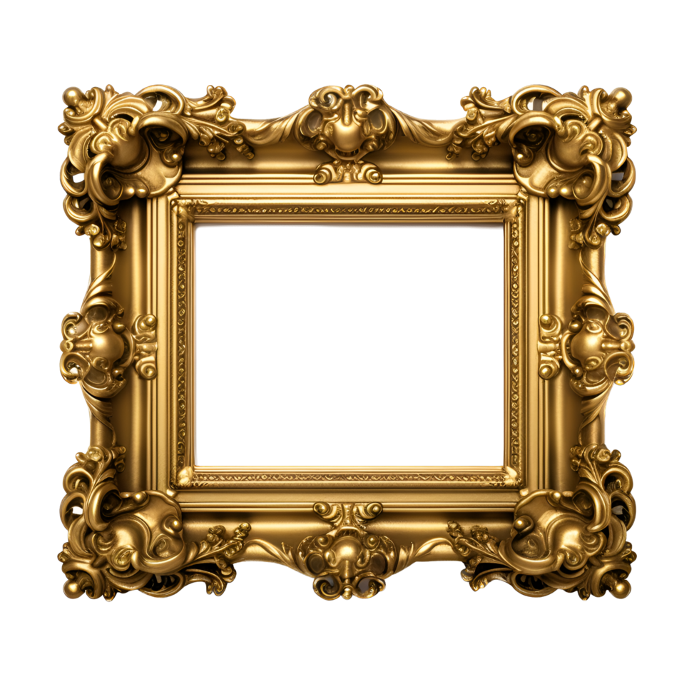 Gold Frame Ornate Realistic Clipart png