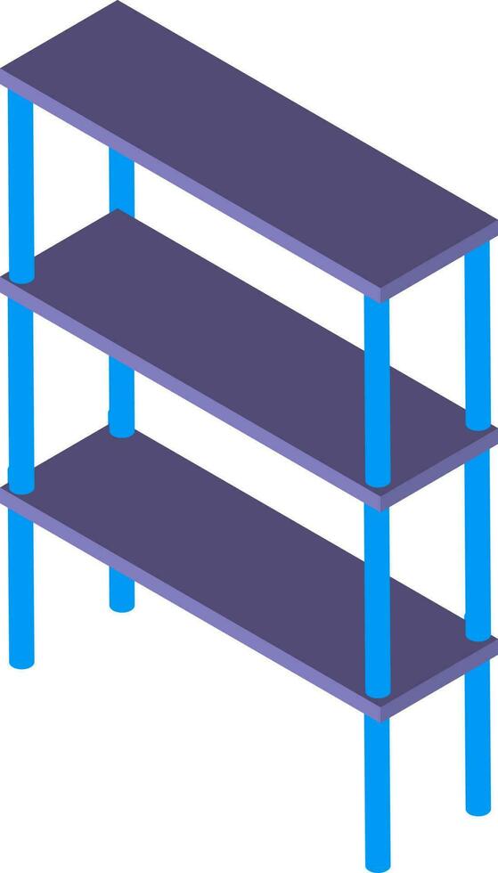 Shelves or rack icon in isometric. vector