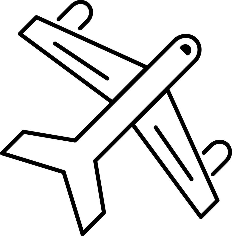 plano ilustración de un volador avión. vector