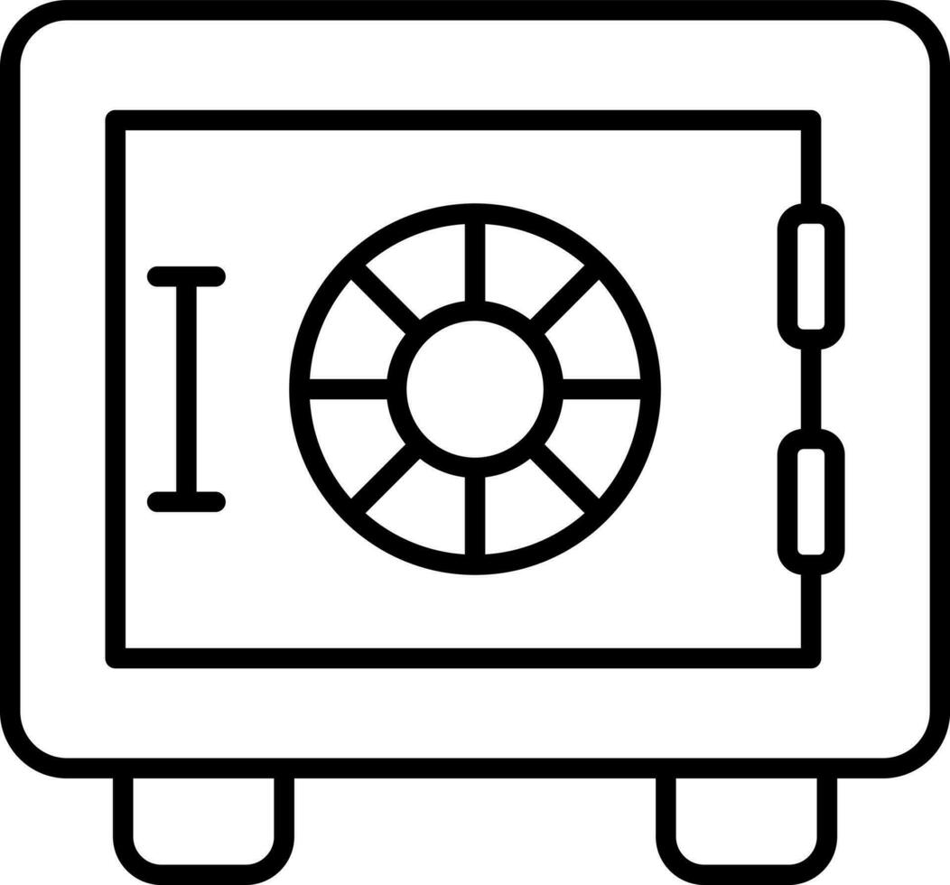 Flat style digital locker. vector