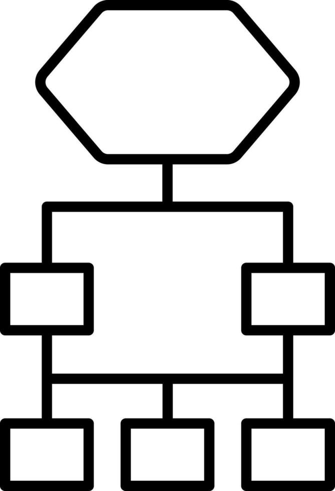 Black line art algorithm icon. vector