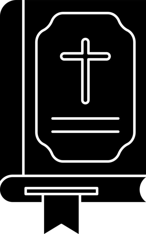 Isolated bible icon in glyph style. vector