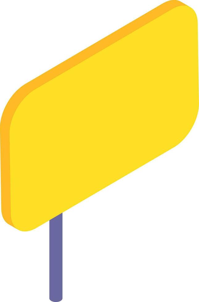 Illustration of sign board isometric icon. vector