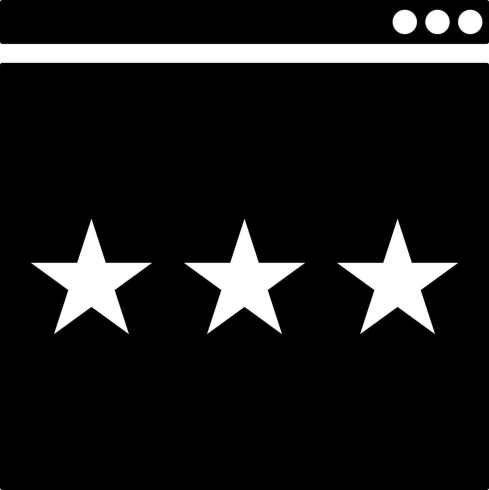Star rating website icon in Black and White color. 24282841 Vector Art