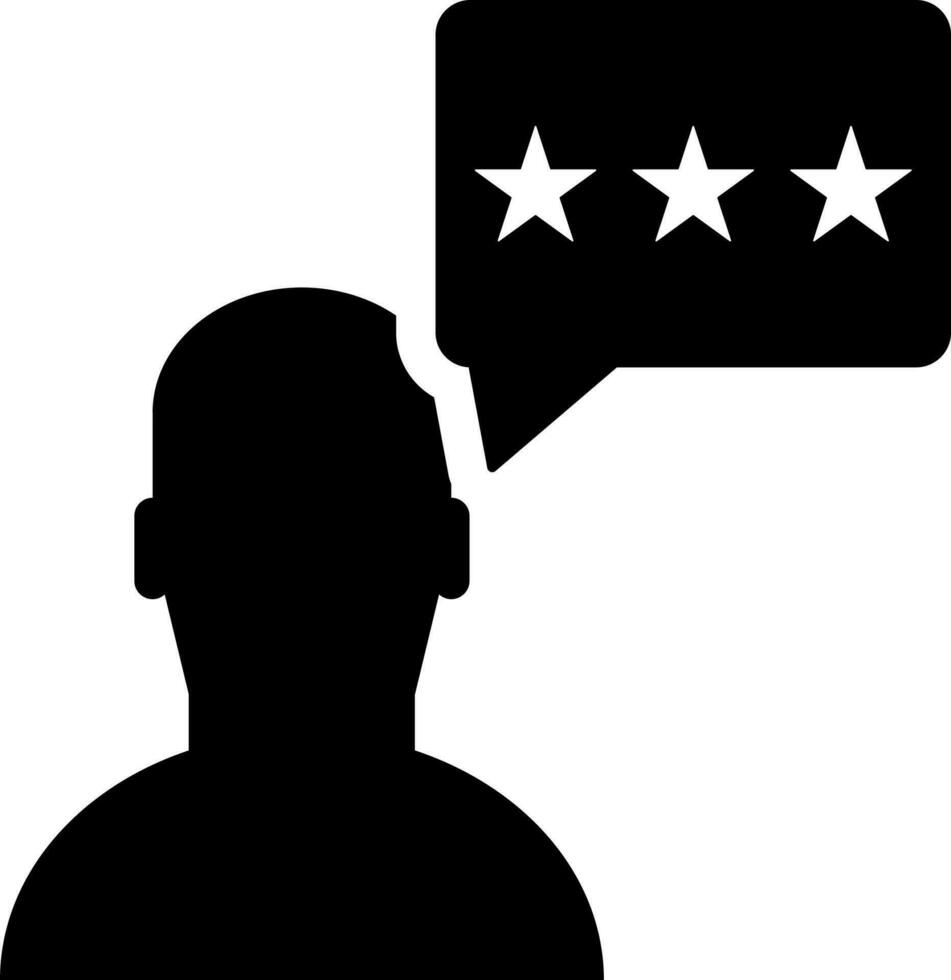 Customer rating icon in Black and White color. vector