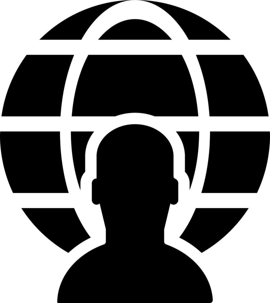 Vector illustration of user internet icon.