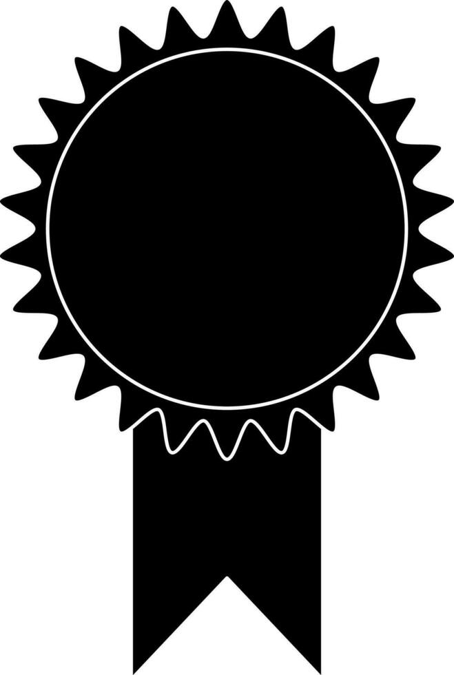 Blank medal icon in Black and White color. vector