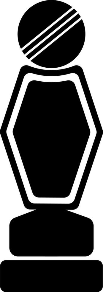 Black and White sport award in flat style. vector