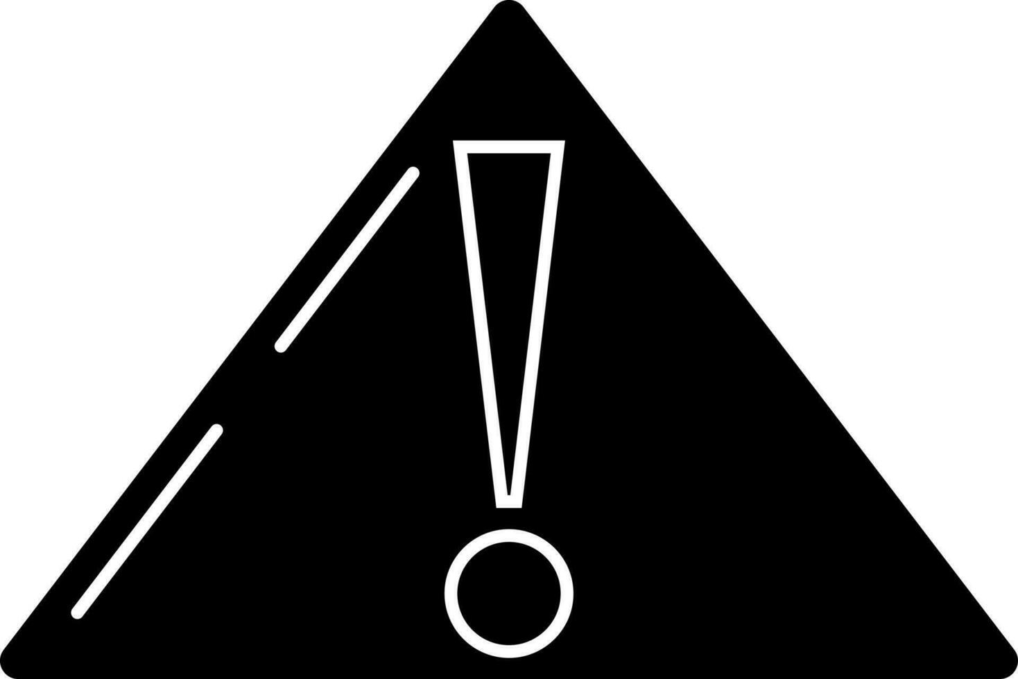 Black and White danger or error icon. vector