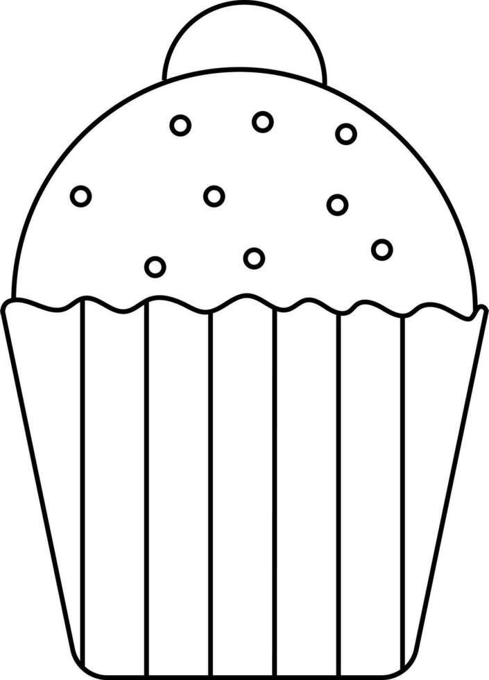 Flat illustration of cupcake. vector