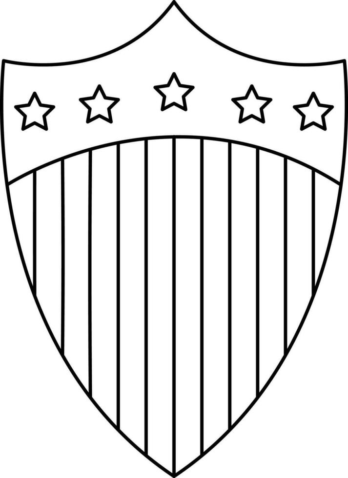 Vector shield sign or symbol.
