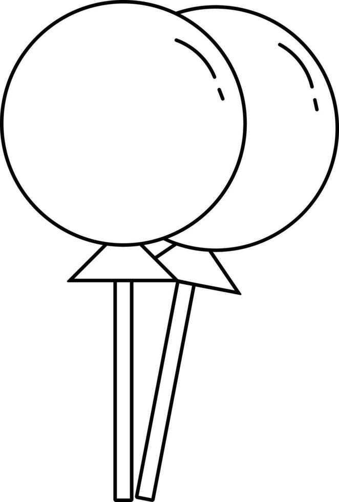 Flat illustration of balloons. vector