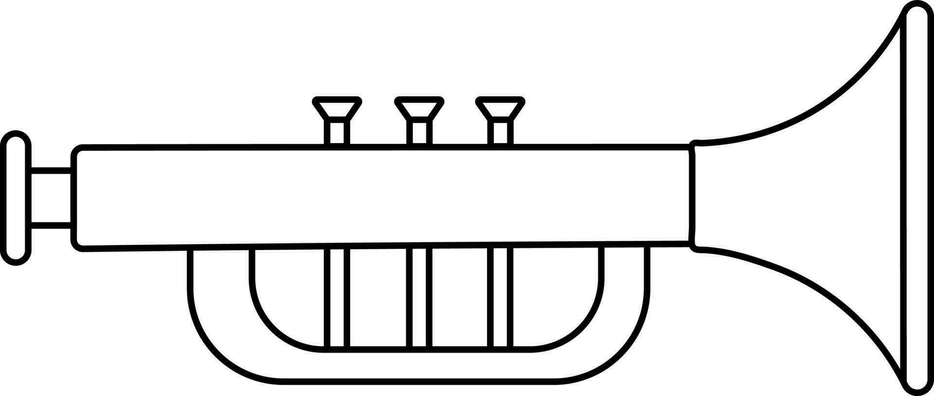 vector trompeta firmar o símbolo.