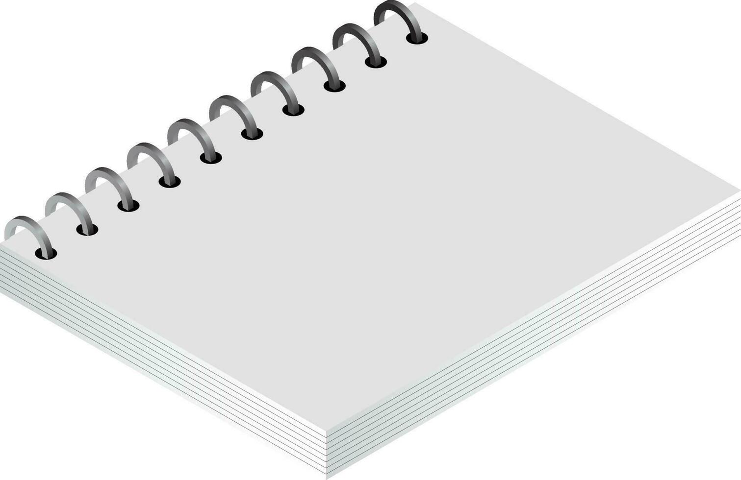 Isometric illustration of notebook. vector