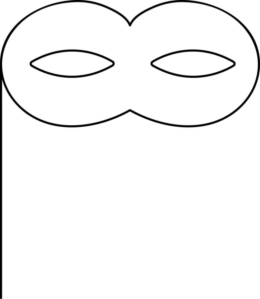 plano ilustración de carnaval mascarilla. vector