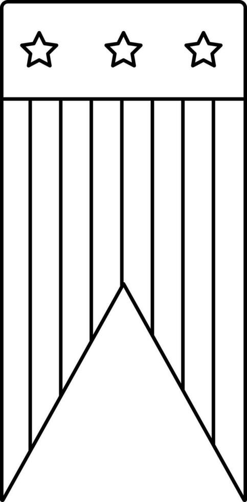 Vector ribbon sign or symbol.