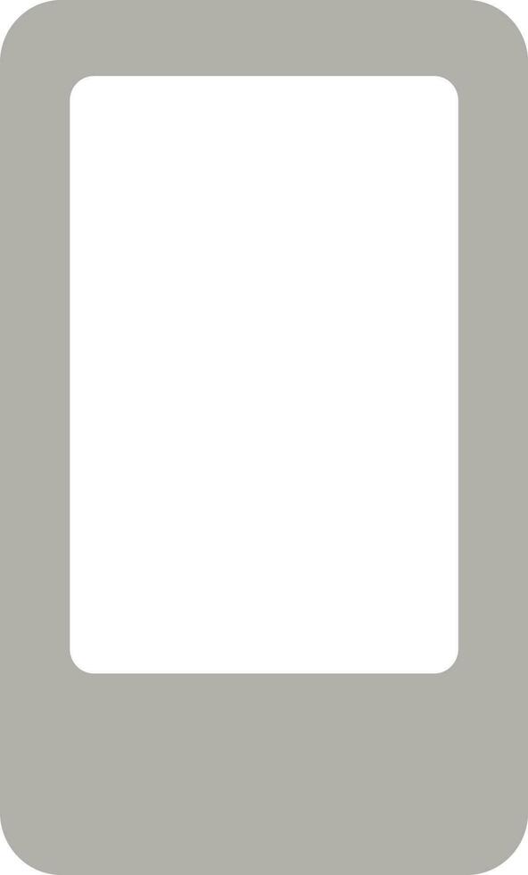 Flat style mobile phone icon in gray color. vector