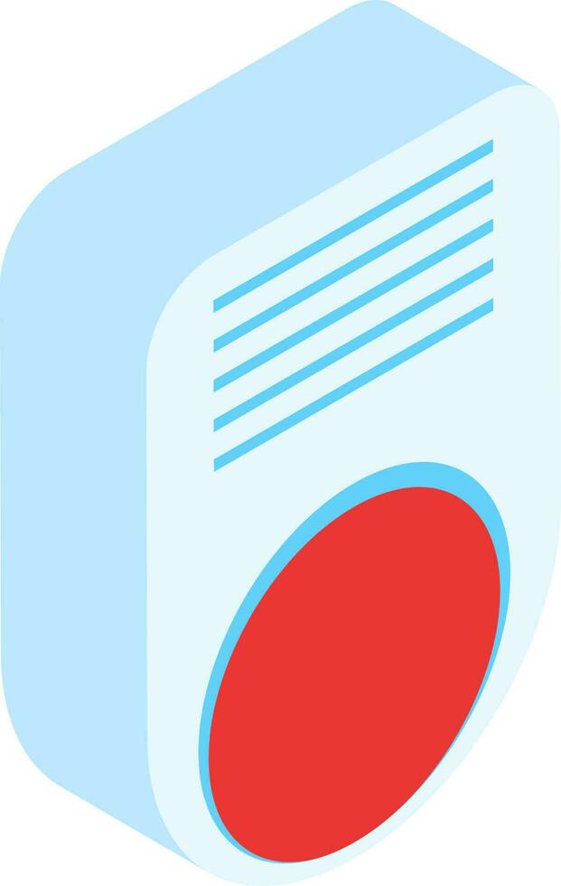 Isometric fire alarm on white background. vector