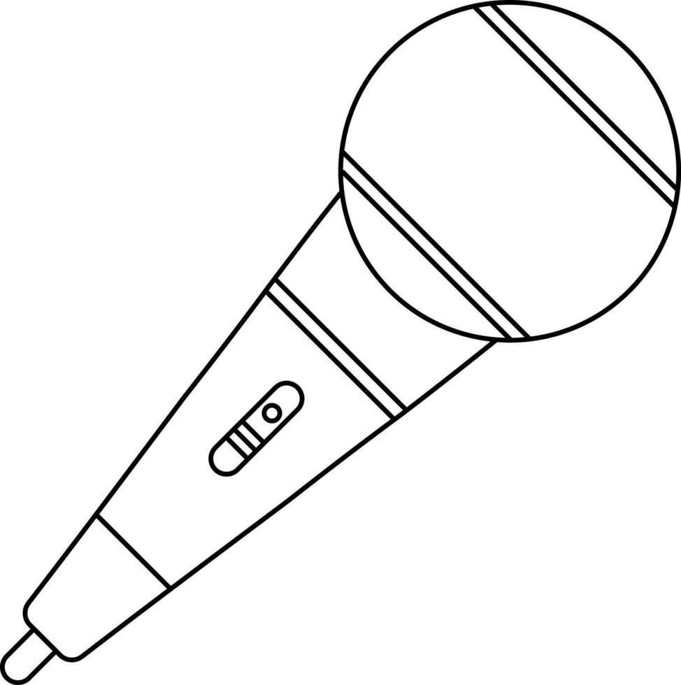 Vector Microphone sign or symbol.