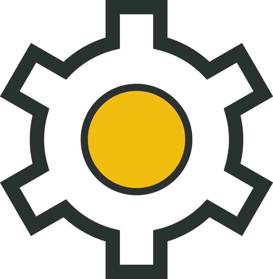 Flat style cogwheel or setting icon. vector