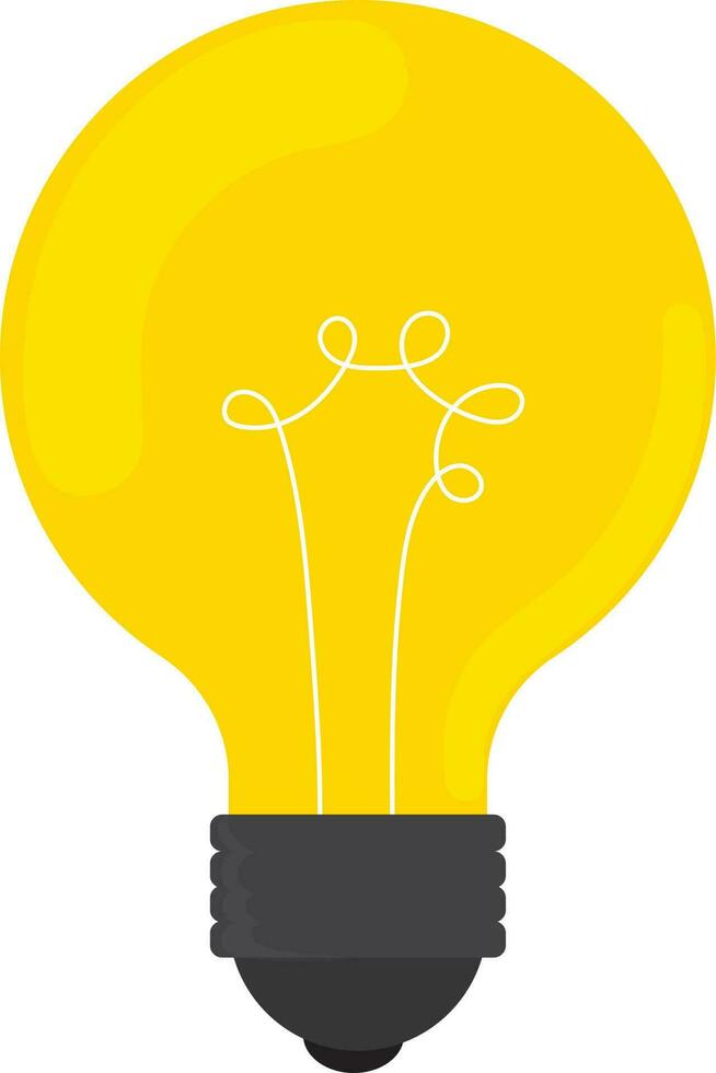 Flat style bulb icon. vector