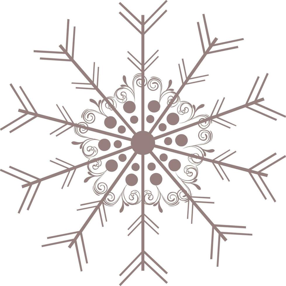 Flat style snowflake. Sign or symbol. vector