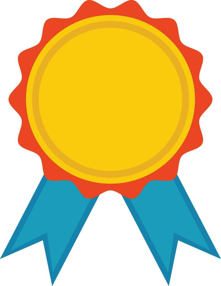 Flat style colorful award badge icon. vector