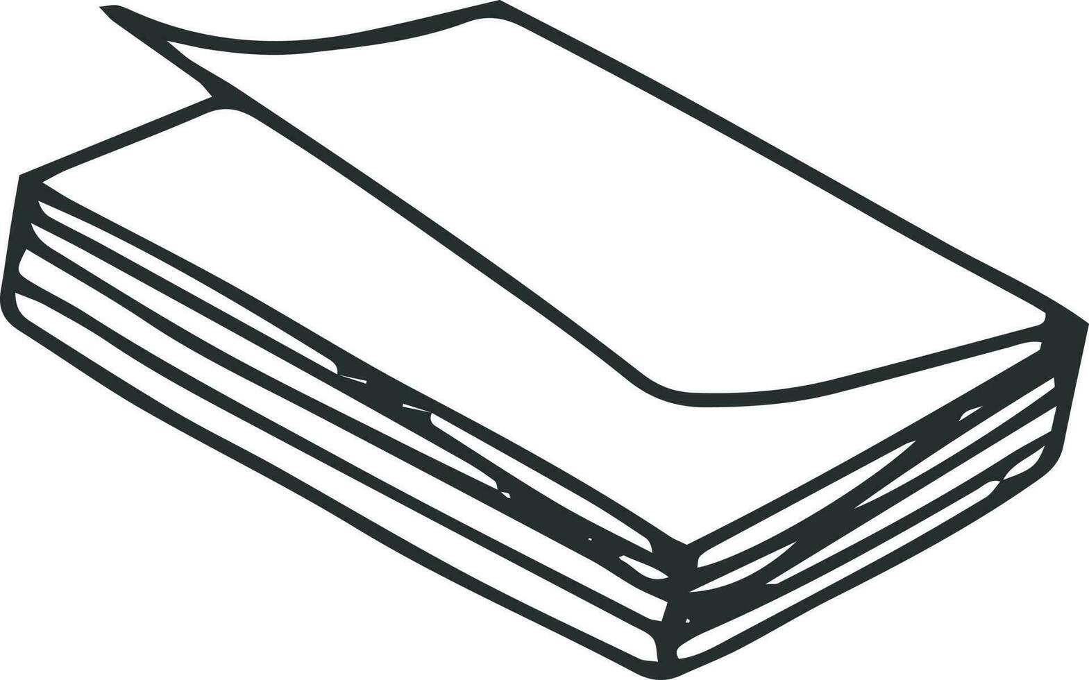 Doodle style book icon. vector