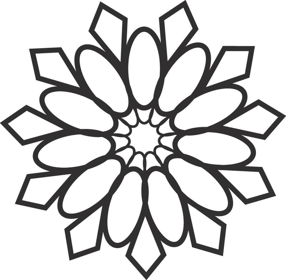 Illustration of a flower design. vector
