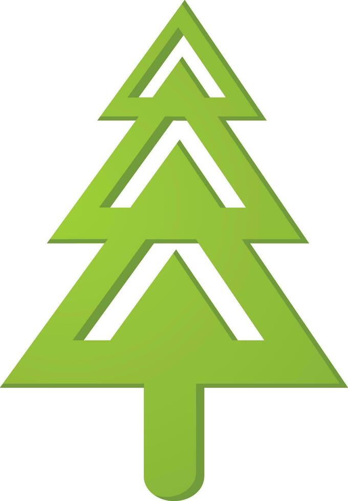 Illustration of a christmas tree. vector