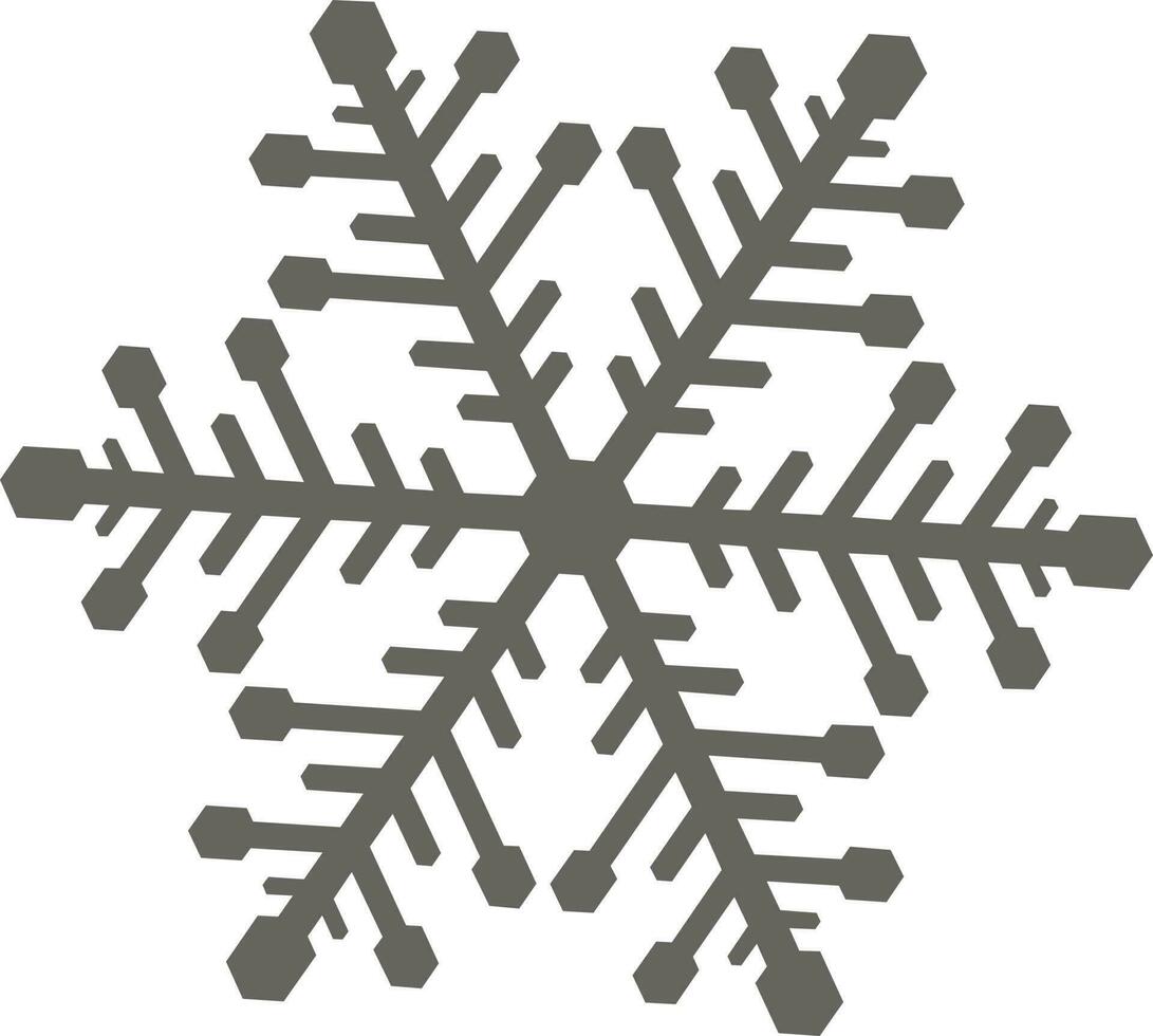 Flat style snowflake. Sign or symbol. vector