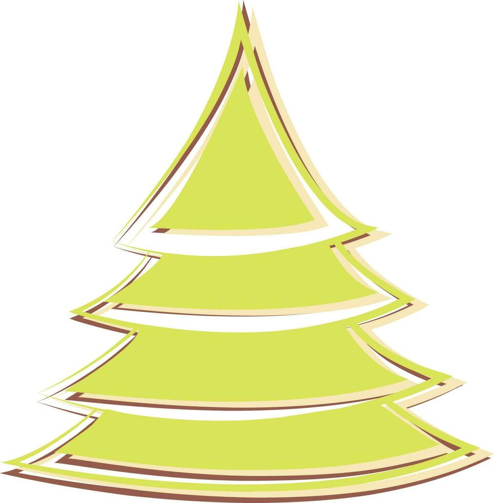 Illustration of a christmas tree. vector